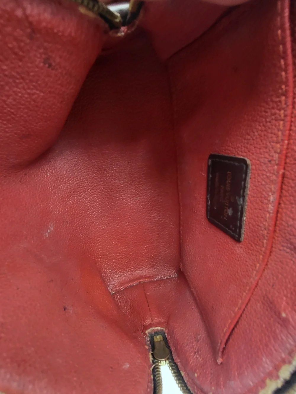 Louis Vuitton Damier Ebene Canvas Cosmetic Small Pouch..Authentic...